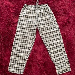 Kathryn grey black plaid pajamas pants